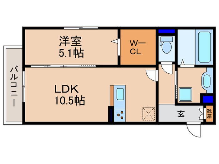 パミドール和(1LDK/2階)の間取り写真