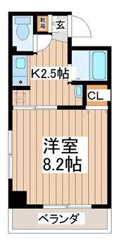 DANハイツIII(1K/3階)の間取り写真