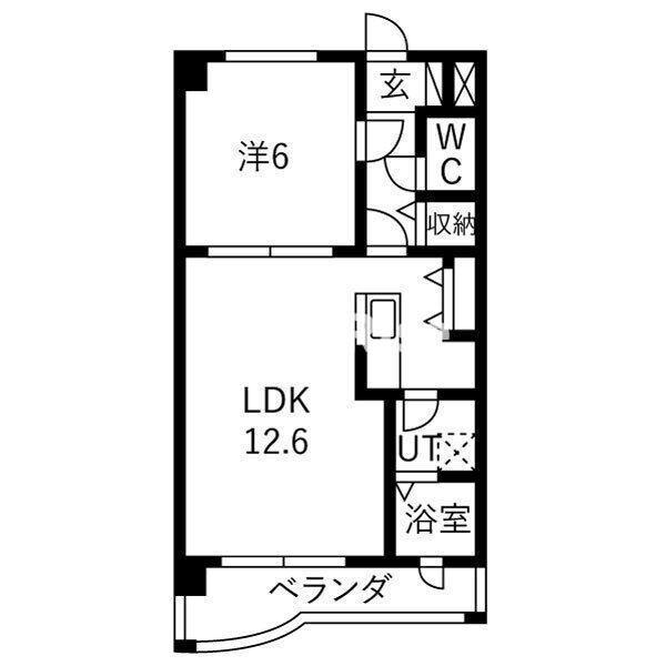 ADRIANA OCCHIO(1LDK/3階)の間取り写真