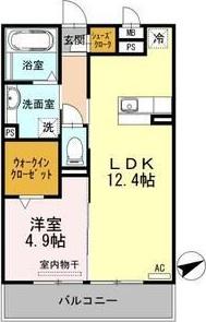 レ・セーナ(1LDK/2階)の間取り写真