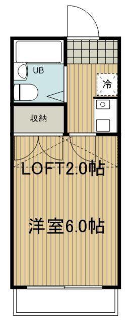 BIS柴崎(1K/2階)の間取り写真