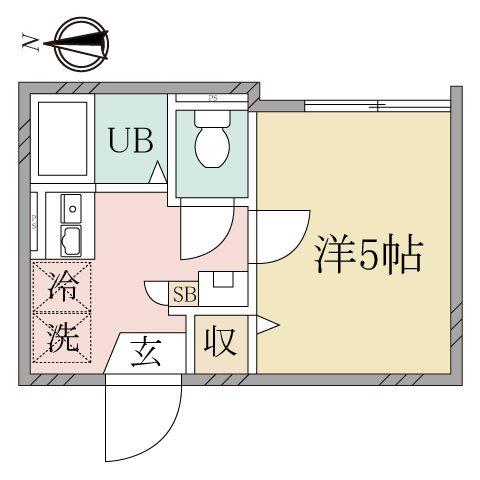 LILAS TERRACE西糀谷(1K/3階)の間取り写真