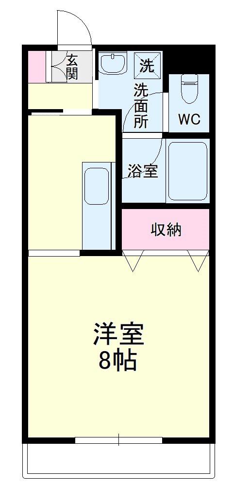 オリオンアパートメント(1K/2階)の間取り写真