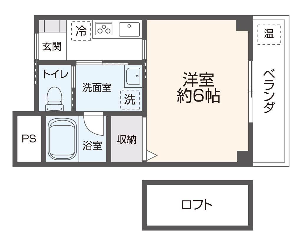 宝持レカンII(1K/4階)の間取り写真