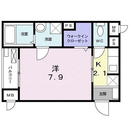 ROZE ARIA(1K/3階)の間取り写真
