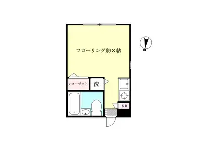 グレースMORITO(ワンルーム/2階)の間取り写真