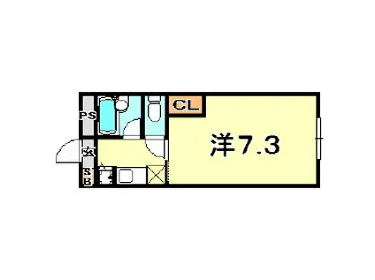 松屋北野坂ビル(1K/4階)の間取り写真