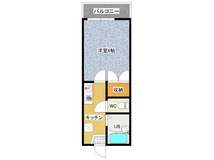 レグハウス(1K/2階)の間取り写真