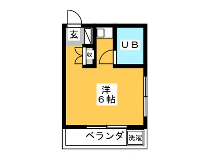 ハイツ柳(ワンルーム/2階)の間取り写真