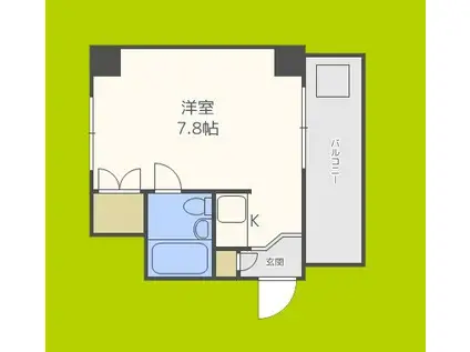 ユニーブル新大阪(ワンルーム/3階)の間取り写真
