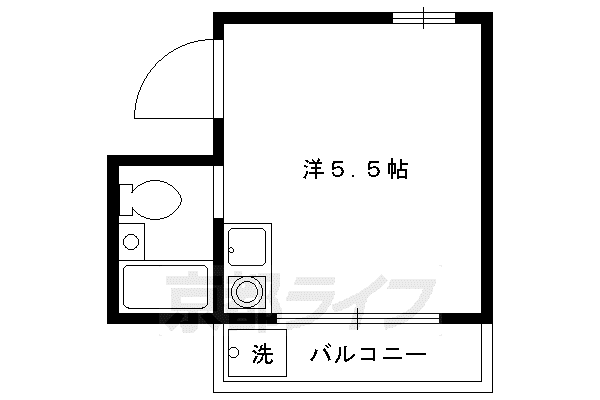 カーナハイツ(ワンルーム/4階)の間取り写真