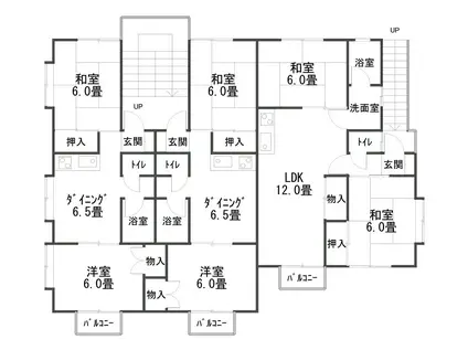 メゾンド松田C棟(2DK/2階)の間取り写真