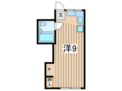 松本コーポ(ワンルーム/2階)の間取り写真