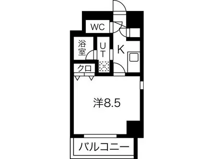 プルミエ志賀本通(1K/5階)の間取り写真
