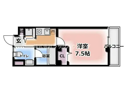 アクロス大日アパートメントII(1K/3階)の間取り写真