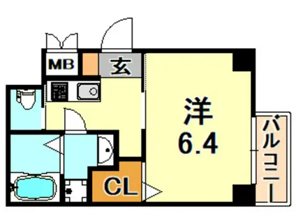 RESIDENCE六甲道(1K/5階)の間取り写真