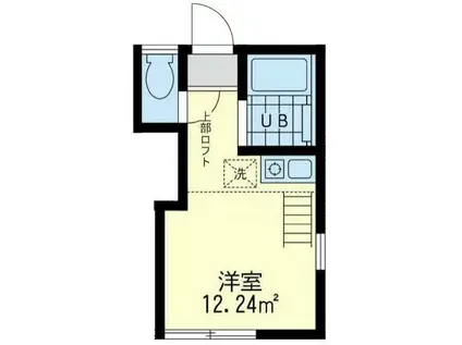 ユナイト阪東橋カークランド(ワンルーム/2階)の間取り写真