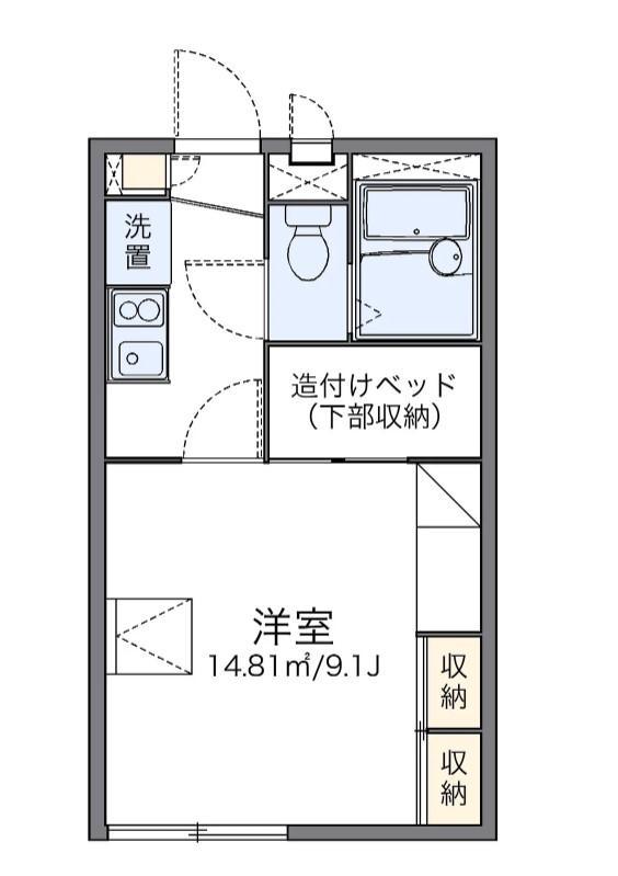レオパレスAMORE(1K/2階)の間取り写真