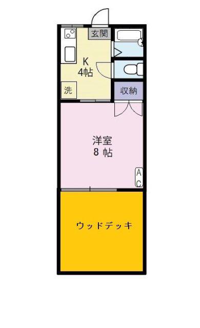 コーポフォーリーブズ(1K/1階)の間取り写真