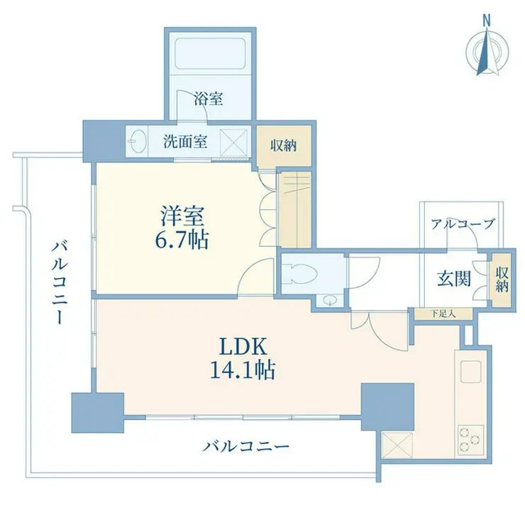 恵比寿ガーデンテラス壱番館 7階階 間取り