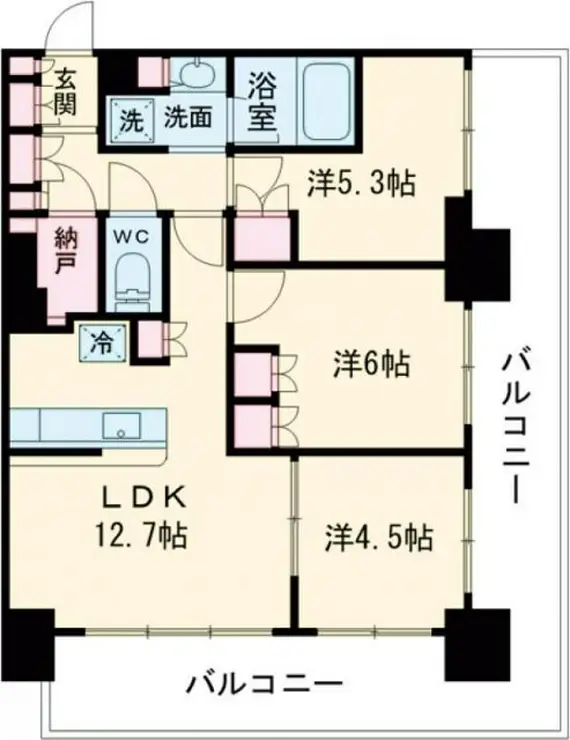 パークタワー八千代緑が丘 6階階 間取り