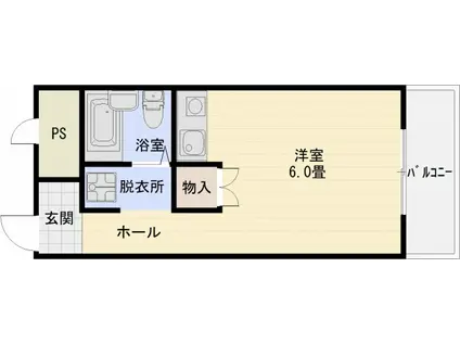 グレープ本町(ワンルーム/3階)の間取り写真