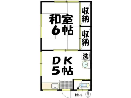 平井荘 女性限定(1DK/2階)の間取り写真