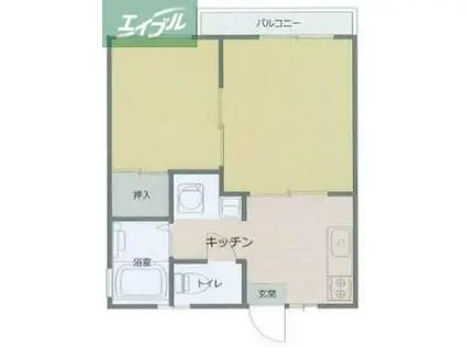 NAGOMI-SO(2K/2階)の間取り写真