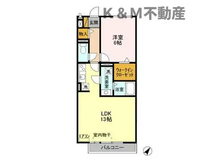 LUCE(1LDK/1階)の間取り写真