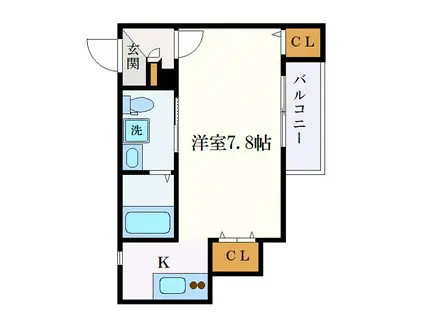 サンマルスラン大和田(ワンルーム/1階)の間取り写真