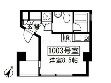チェスターハウス鶴見(ワンルーム/10階)の間取り写真