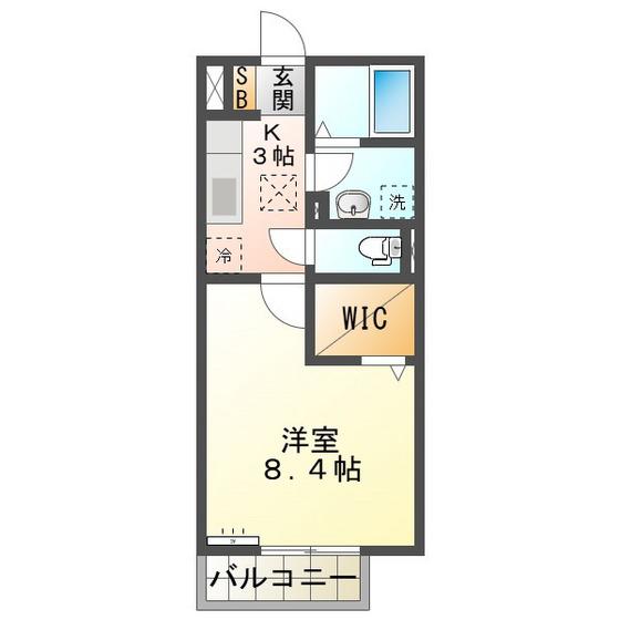 ボナンザ(1K/1階)の間取り写真