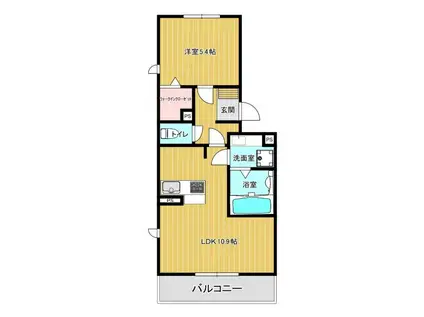 パークヴィラ下南部I棟(1LDK/3階)の間取り写真