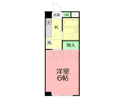 ジョイパレス平塚(1K/3階)の間取り写真