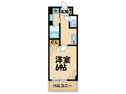 フルセイル橋本(1K/4階)の間取り写真