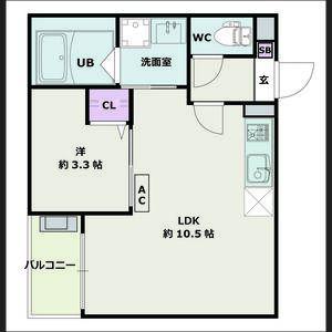 JACK SHIKATAI(1LDK/1階)の間取り写真