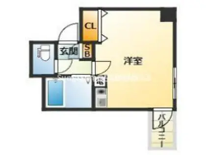 クリスタル大崎(1K/5階)の間取り写真