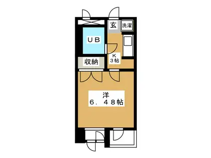 メゾン光星(1K/1階)の間取り写真