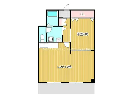 タイハイツ桜宮(1LDK/4階)の間取り写真