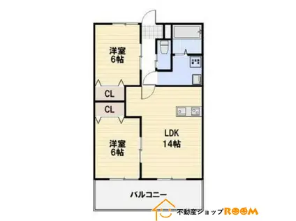 プレステージII(2LDK/1階)の間取り写真