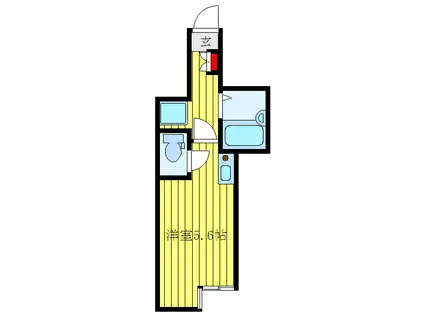 サニーコート(ワンルーム/1階)の間取り写真
