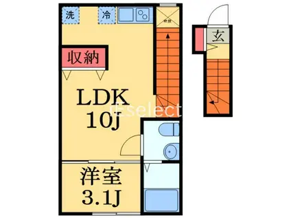 VAU HOUSE東千葉(1LDK/2階)の間取り写真