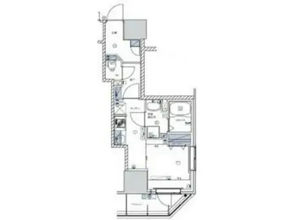ライジングプレイス亀戸(ワンルーム/3階)の間取り写真