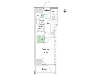 スタイリオ川崎(1K/15階)の間取り写真