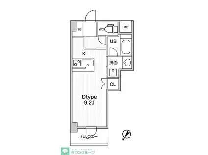 JMF RESIDENCE 町田(ワンルーム/7階)の間取り写真