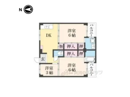 ビレッジハウス見瀬(3DK/4階)の間取り写真