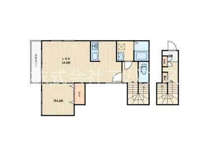 ブエナ・スエルテ(1LDK/2階)の間取り写真