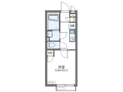 南大泉アパート(1K/2階)の間取り写真
