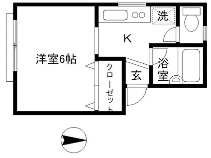 セントラルプラザ(1K/3階)の間取り写真
