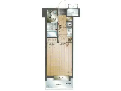 ダイナコートエスタディオレシェンテ(1K/8階)の間取り写真